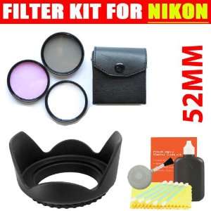 UV, CPL, FD) + Hard Tulip Lens Hood + Lens Cleaning System For Canon 