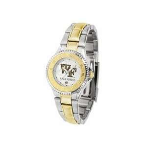 Wake Forest Demon Deacons Competitor Ladies Watch with Two Tone Band 