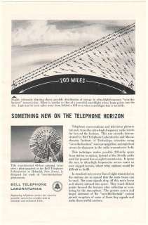 1955 Bell Telephone Over the Horizon Antenna Holmdel Ad  