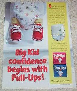 1995 Huggies Pull Ups training pants diapers PRINT AD  