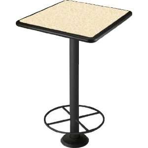  Square Pub Height Permanent Post Mount Table with ECOWood 