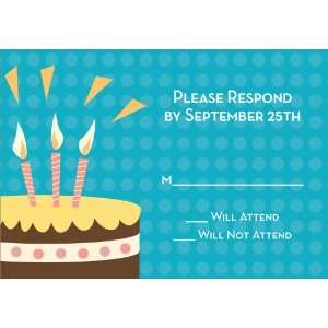  Cake Dots Deep Sea Response Card Birthday Reply Cards 