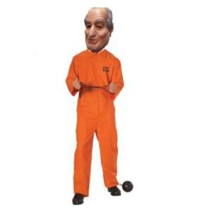 Bernie Madoff Ponzi Prisoner Costume w/ Full Latex Mask  