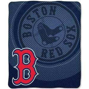  Boston Red Sox Royal Plusch Raschel 50x60 Throw Blanket 