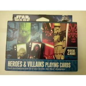  Star Wars Heroes and Villains Playing Cards Toys & Games
