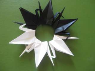 Lot 100 Origami Paper Crane Black & White 6  