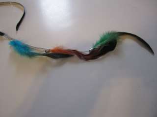 12 14 Beautiful Feather Hanging Headband Colored NWT  