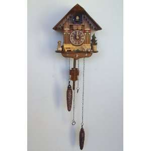 com Black Forest Chalet Style Cuckoo Clock Battery Operated with Dog 