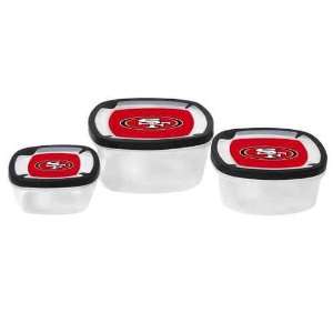   49ers Plastic Food Storage Container 3pc Set NO BPA