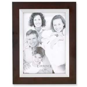 Walnut Wood Picture Frame with Silver Metal