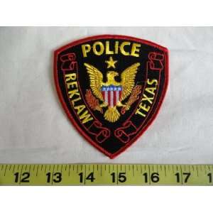  Reklaw Texas Police Patch 