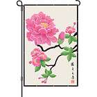 Imperial Peony Asian Inspired Garden Flag by Premier