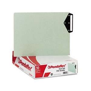  New Pendaflex 05253   Green End Tab Guides, Blank Metal Tabs 