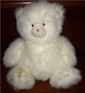 18 White Plush Sparkly Bear by Russ Berrie  