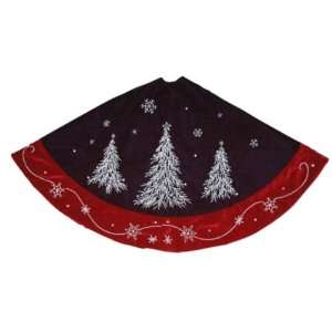  Trim a Home 48in Woven Christmas Tree Skirt   Red/blue 