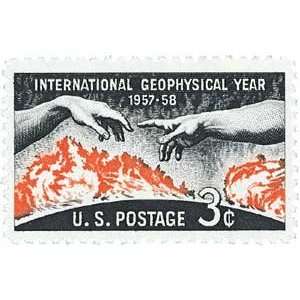   International Geophysical Year Postage Stamp Numbered Plate Block (4