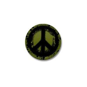  Mini Button Peace Symbol Ink Blot 