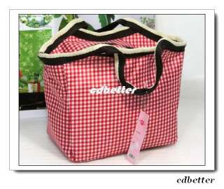 Durable Lovely Red Plaid Style Womens Girls Quality Small Tote Handbag 