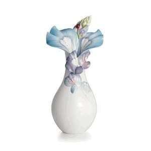   Porcelain Blooming bluebonnets flower large vase 