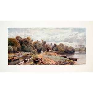   River Thames England Boat Art   Original Color Print
