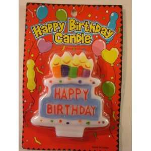    Happy Birthday Cake Shaped Candle Party Supply 