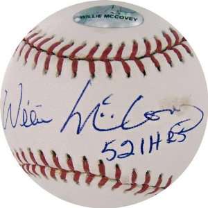  Willie McCovey MLB Baseball w/ 521 HRs Insc.    Sports 