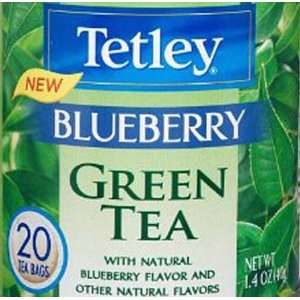Tetley Blueberry Green Tea Bags 20 ct Grocery & Gourmet Food