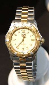 188 Classic Mens Tag Heuer 2000 Two Tone Professional Watch Gold 
