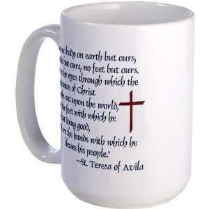  St. Teresa of Avila Quote Christian Large Mug by  