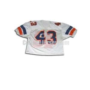  White No. 43 Game Used Boise State Football Jersey Sports 