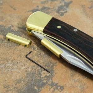 Kwik Thumb Bar knives Buck 110 folding knife Magnum Brass  