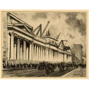  1909 Joseph Pennell Penn Station Construction NYC Print 