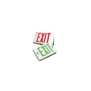  EXIT sign,White Case/Housing,RED letters,Battery, Cell 