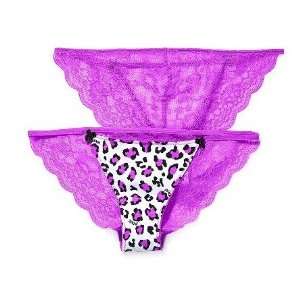  Victorias Secret Lace back Bikini   Leopard Purple  Xs 