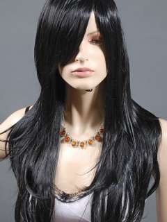Black Layer Long Women Cosplay Costume Party Wig 68cm  