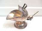 Quality Silver Plated Engraved Coal Scuttle Shaped Serving Piece With 