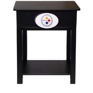   Steelers Black Nightstand Side Table Furniture