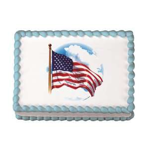 Lucks Edible Image American Flag, 1 ea Grocery & Gourmet Food