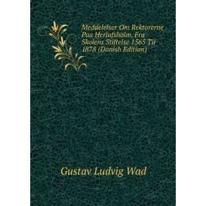   Stiftelse 1565 Til 1878 (Danish Edition) Gustav Ludvig Wad Books