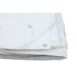  WHITE TARPAULIN COVER GROUND SHEET WITH EYELETS 7M X 11M 