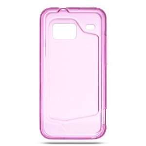  TPU Skin Cover for HTC DROID Incredible, Clear Hot Pink 