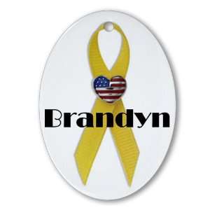  Military Backer Brandyn (Yellow Ribbon) Oval Ornament 