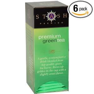 Stash Premium Green Tea, Tea Bags, 30 Count Boxes (Pack of 6)  