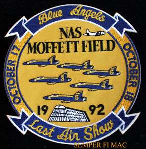 NAS MOFFET FIELD BLUE ANGELS LAST AIR SHOW PATCH NAVY  