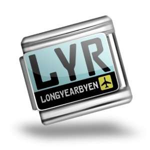   Airport code LYR / Longyearbyen country Norway. Bracelet Link