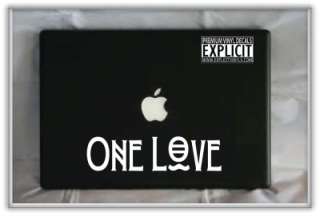 Bob Marley One Love Quote Laptop Car Vinyl Decal Skin  