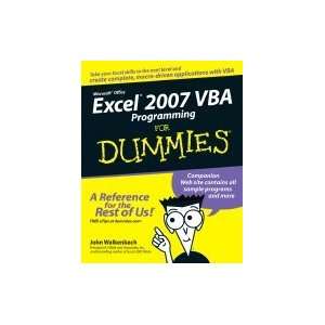  Excel 2007 VBA Programming For Dummies [PB,2007] Books