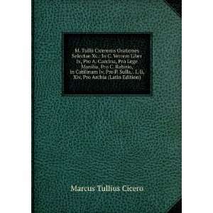   Pro Archia (Latin Edition) Marcus Tullius Cicero  Books