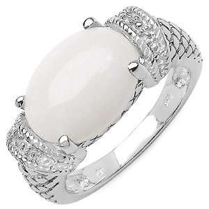  4.30 Carat Genuine Opal Sterling Silver Ring Jewelry