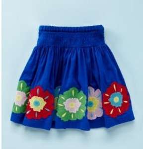 Mini Boden Embroidered Skirt Flowers 4 5 5 6 7 8 NWT  